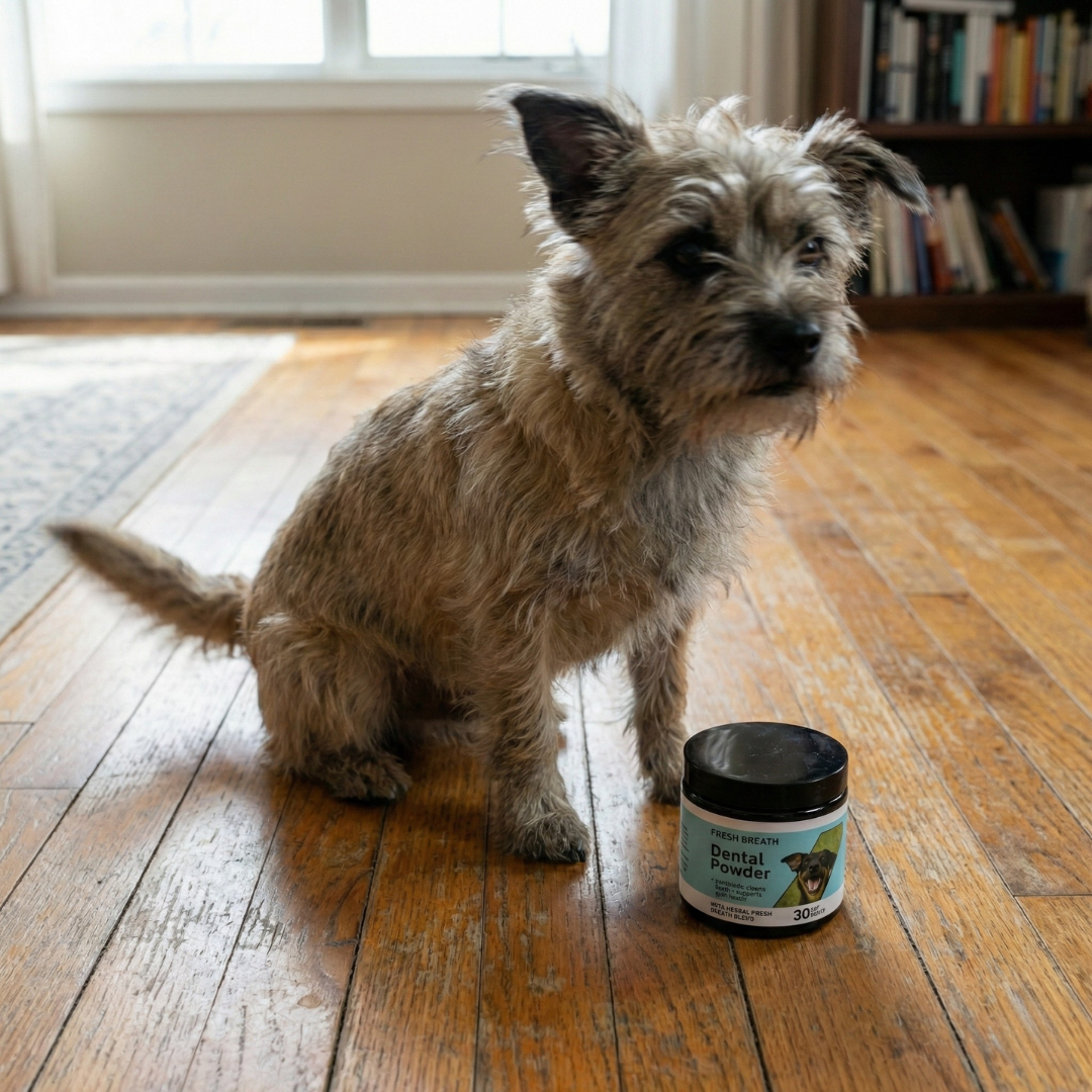 Dog next to PupSmile